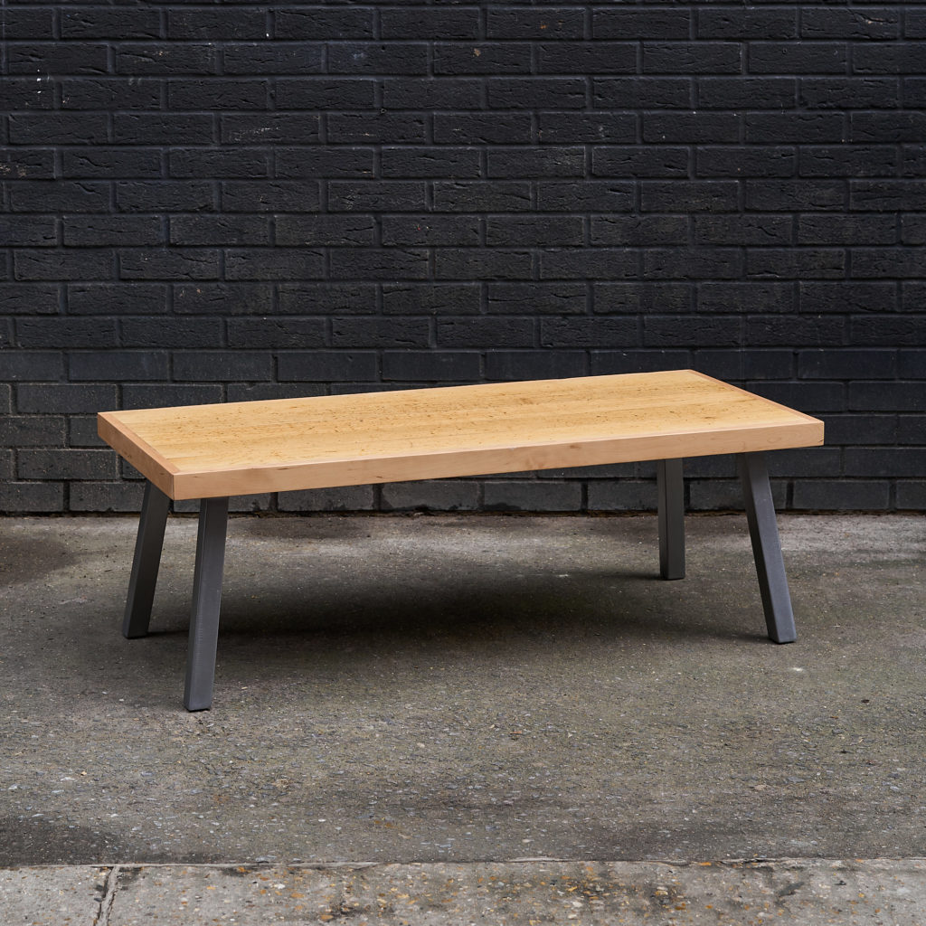 Oak strip table ex Charterhouse EC1 coffee table