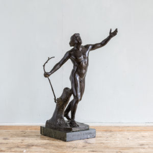 Late nineteenth century bronze figure of a male nude