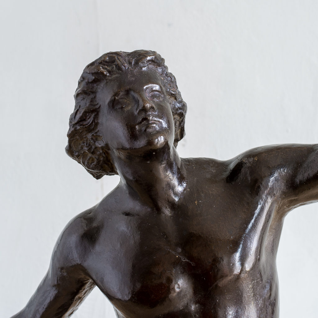 Late nineteenth century bronze figure of a male nude