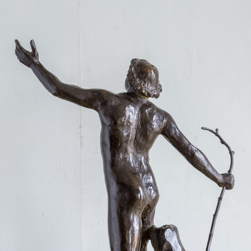 Late nineteenth century bronze figure of a male nude