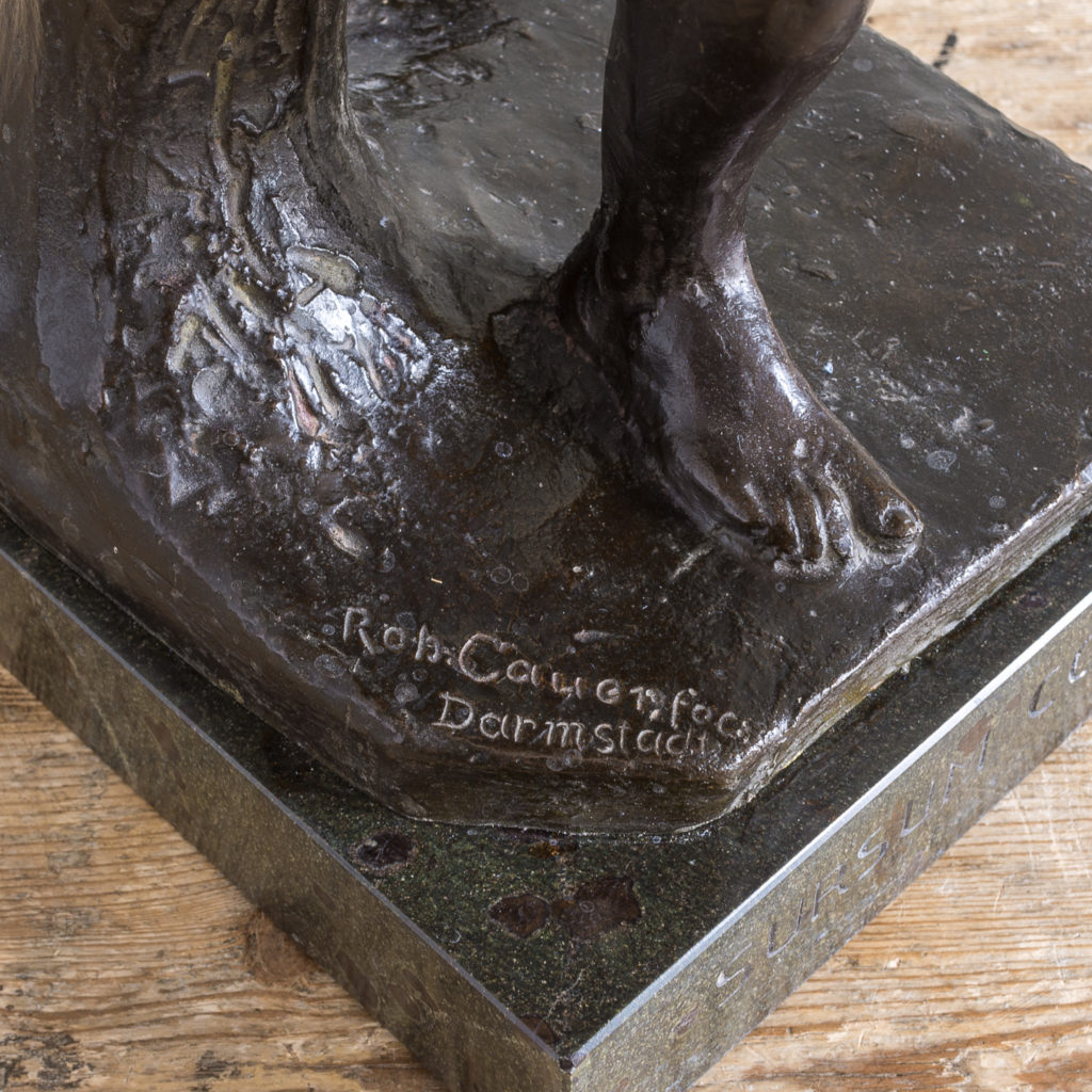 Late nineteenth century bronze figure of a male nude