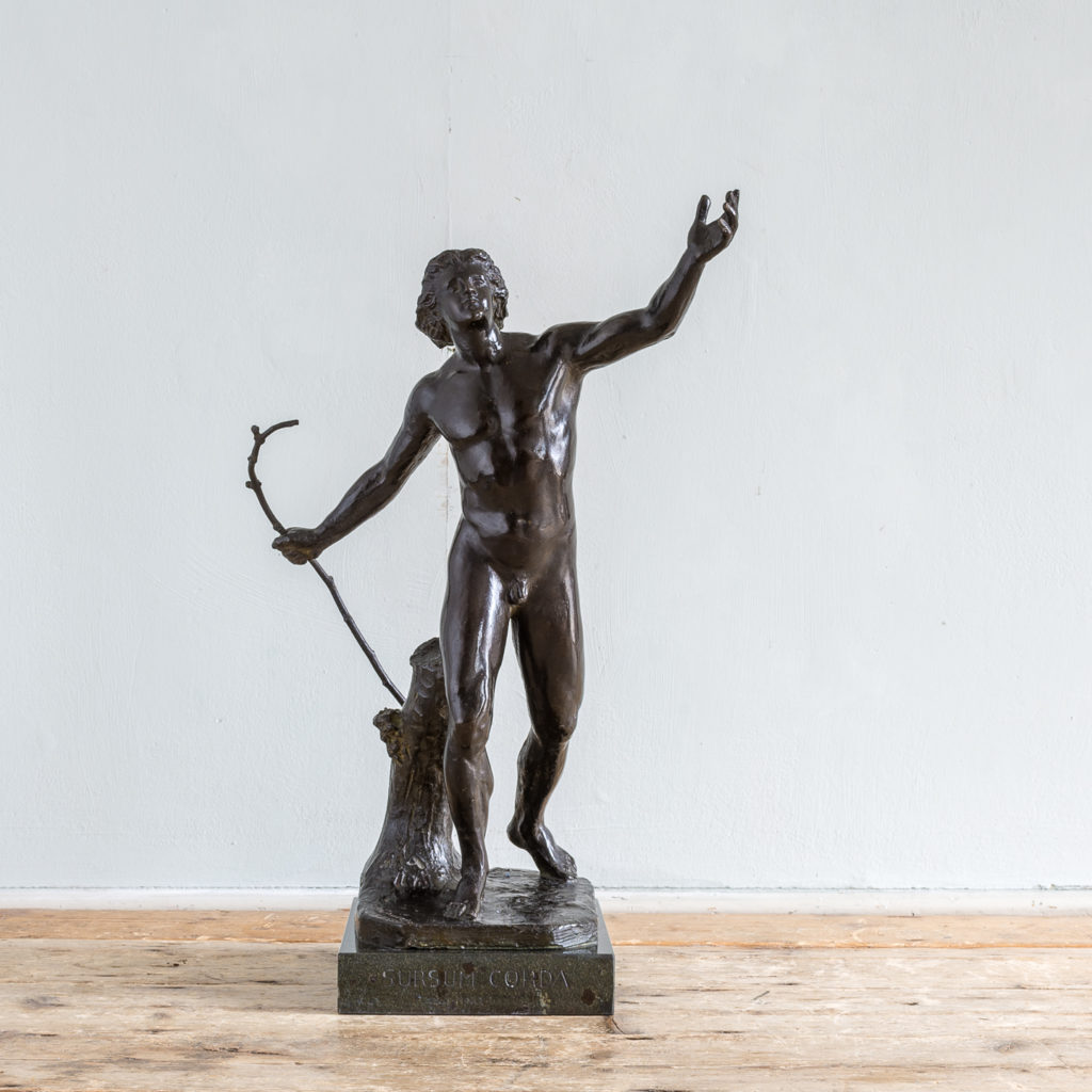 Late nineteenth century bronze figure of a male nude