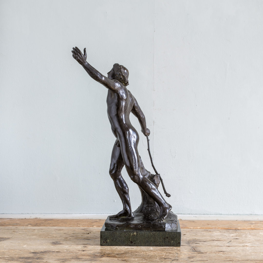 Late nineteenth century bronze figure of a male nude