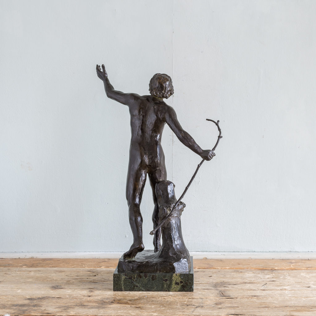 Late nineteenth century bronze figure of a male nude