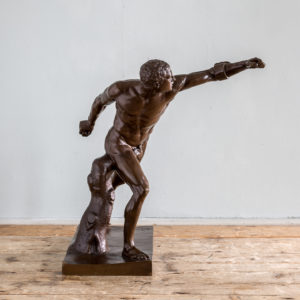 French bronze figure of the Borghese Gladiator,
