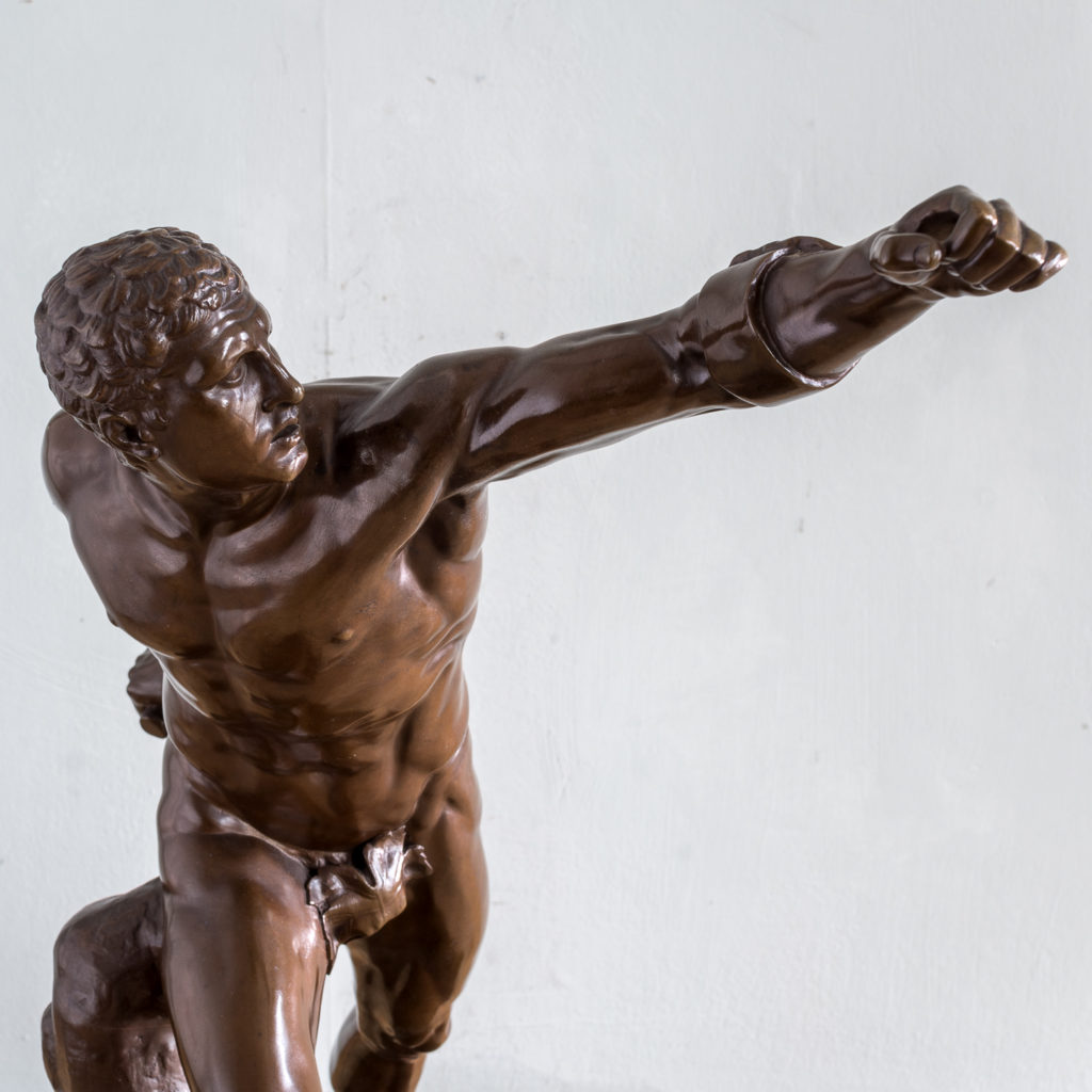 French bronze figure of the Borghese Gladiator,