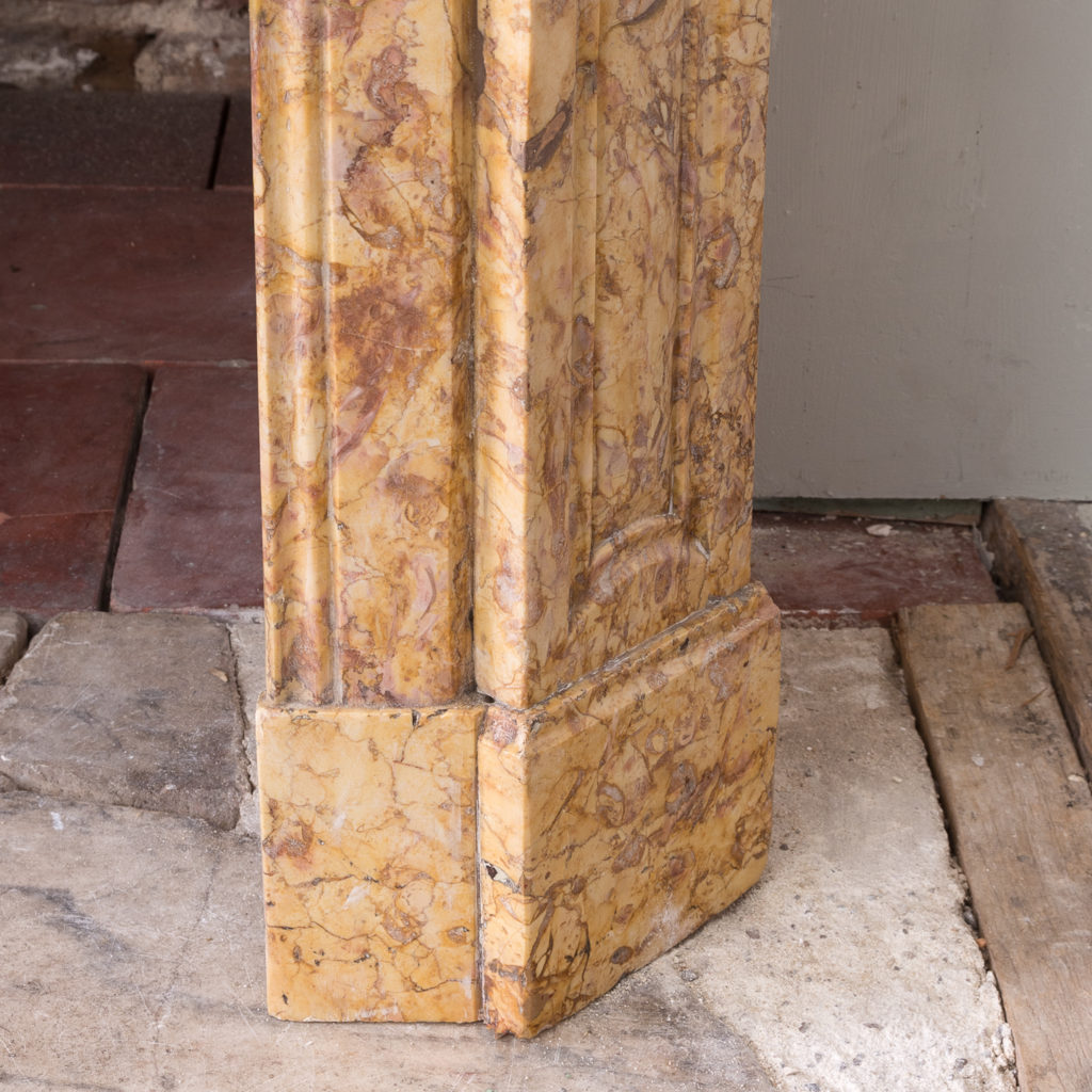 Louis XV style Pompadour fireplace in Brocatello marble