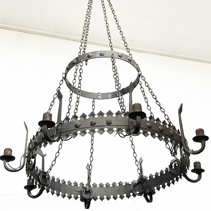 Large round store iron chandelier