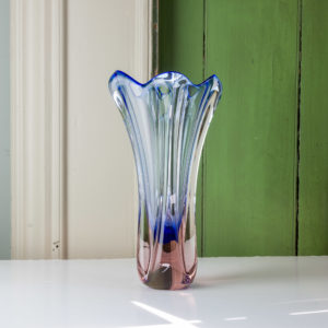 Bohemian art glass vase,