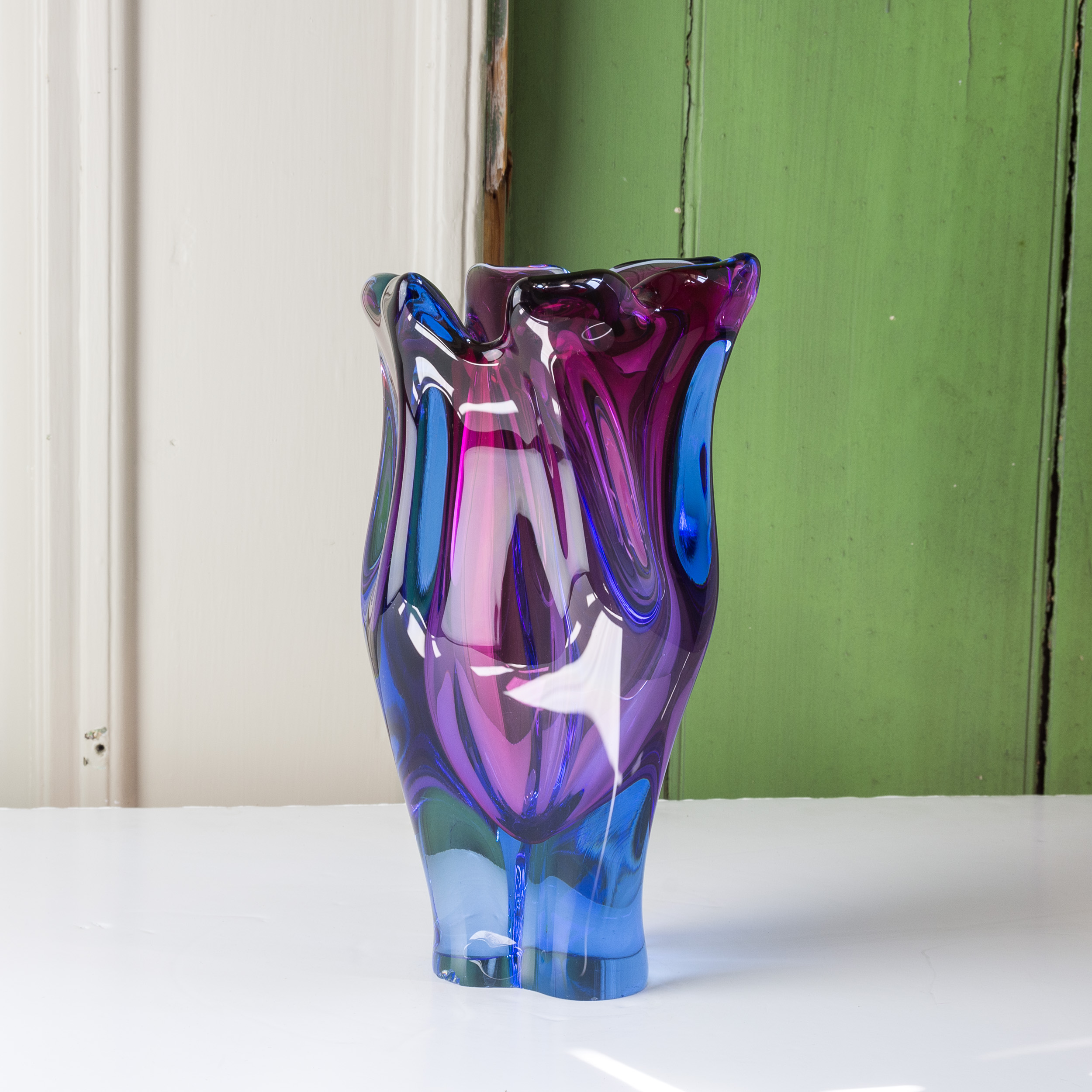 Art glass store vase