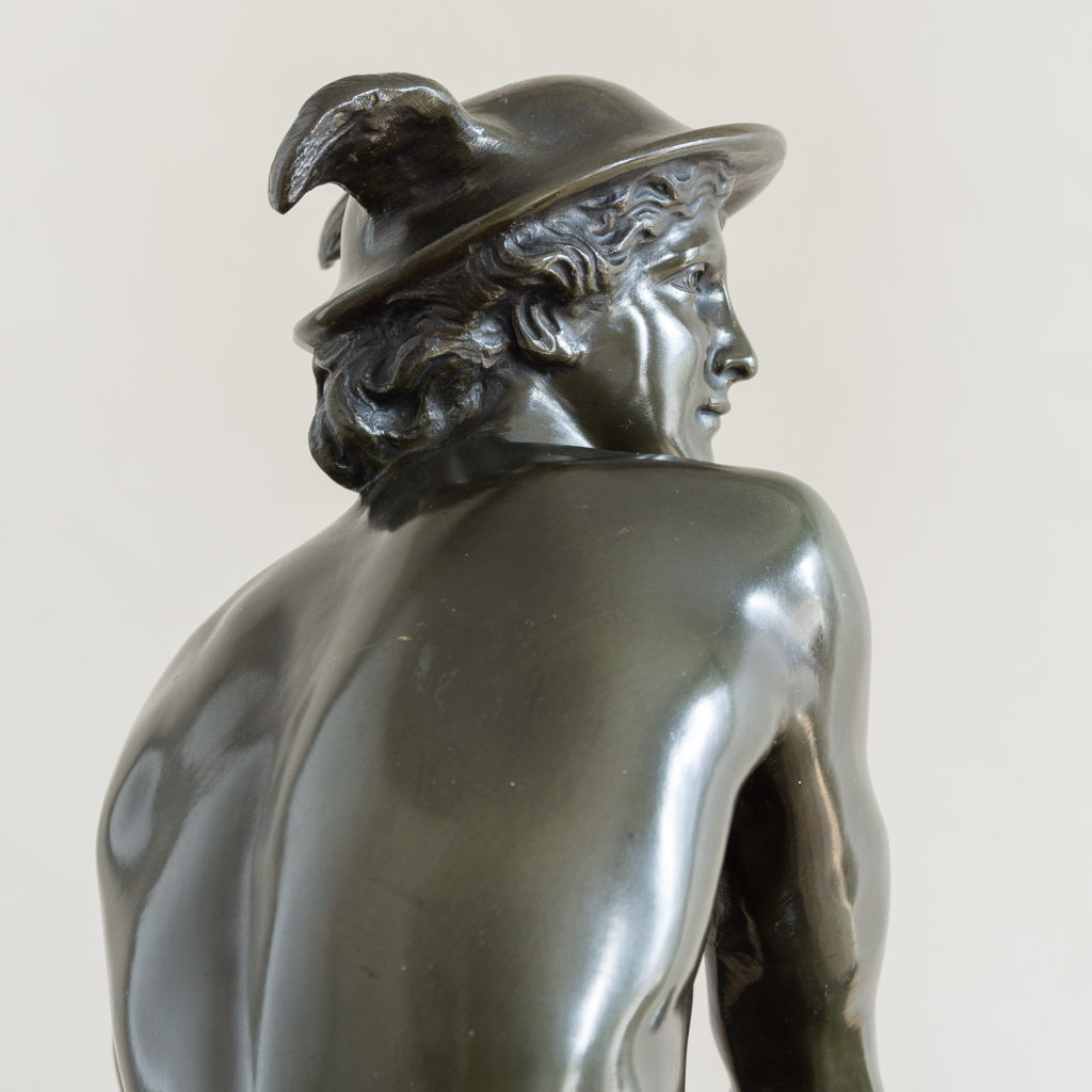 Bronze modelled on a seated Mercury by Jean-Baptiste Pigalle