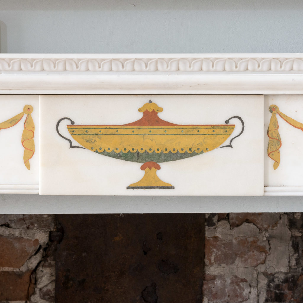 Elegant early twentieth century Statuary marble neo-classical fire surround,