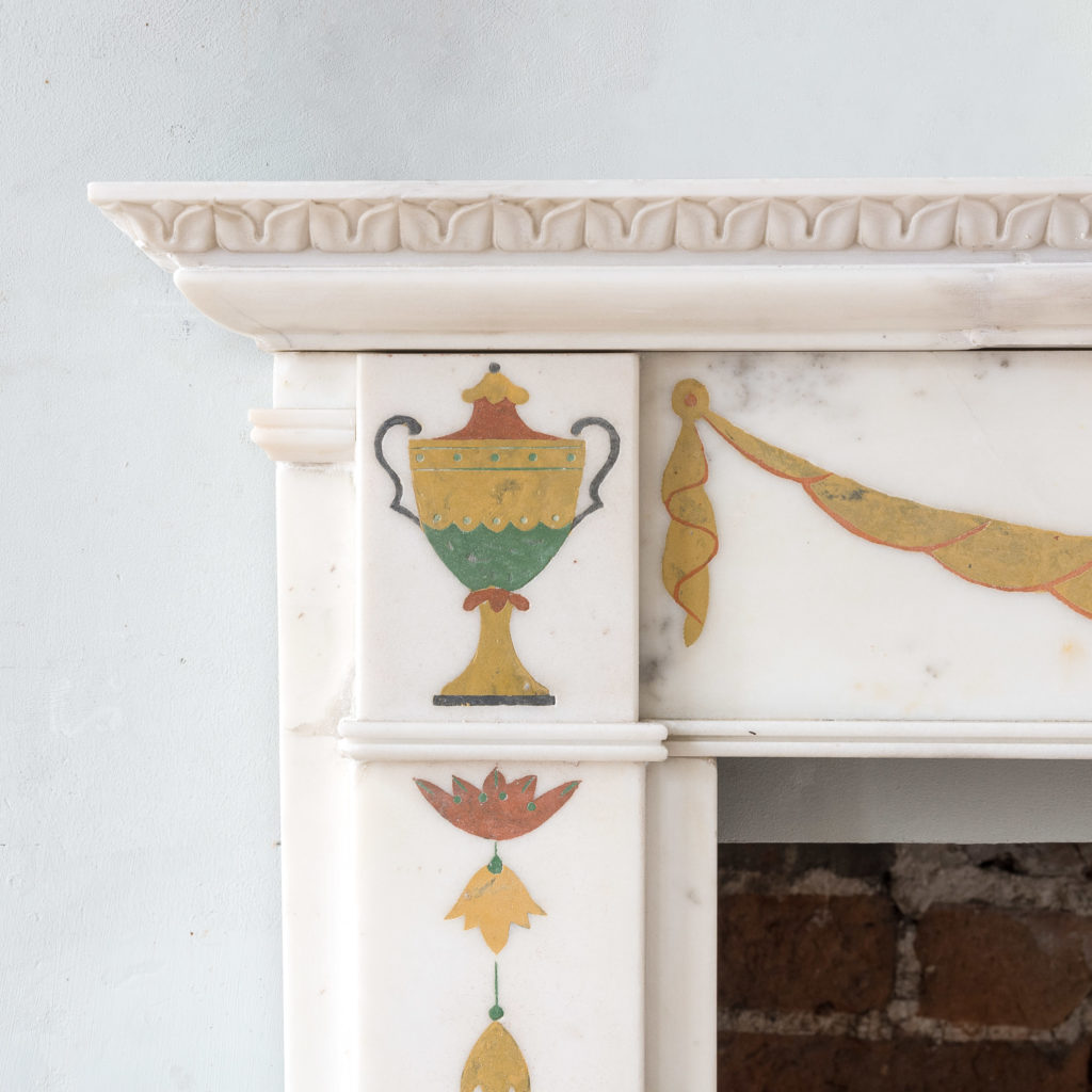 Elegant early twentieth century Statuary marble neo-classical fire surround,