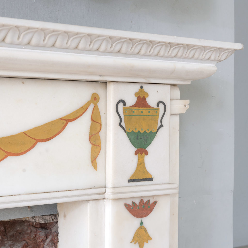 Elegant early twentieth century Statuary marble neo-classical fire surround,