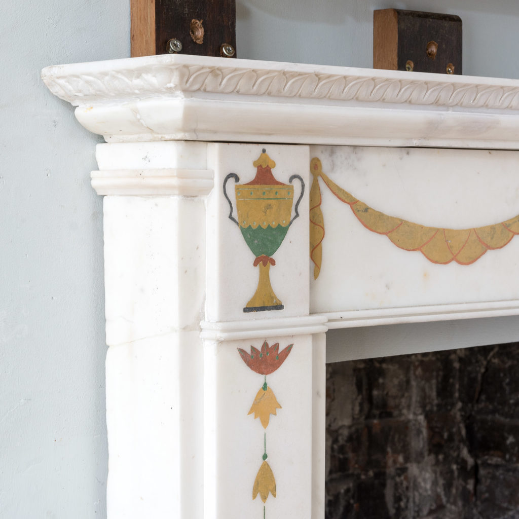 Elegant early twentieth century Statuary marble neo-classical fire surround,