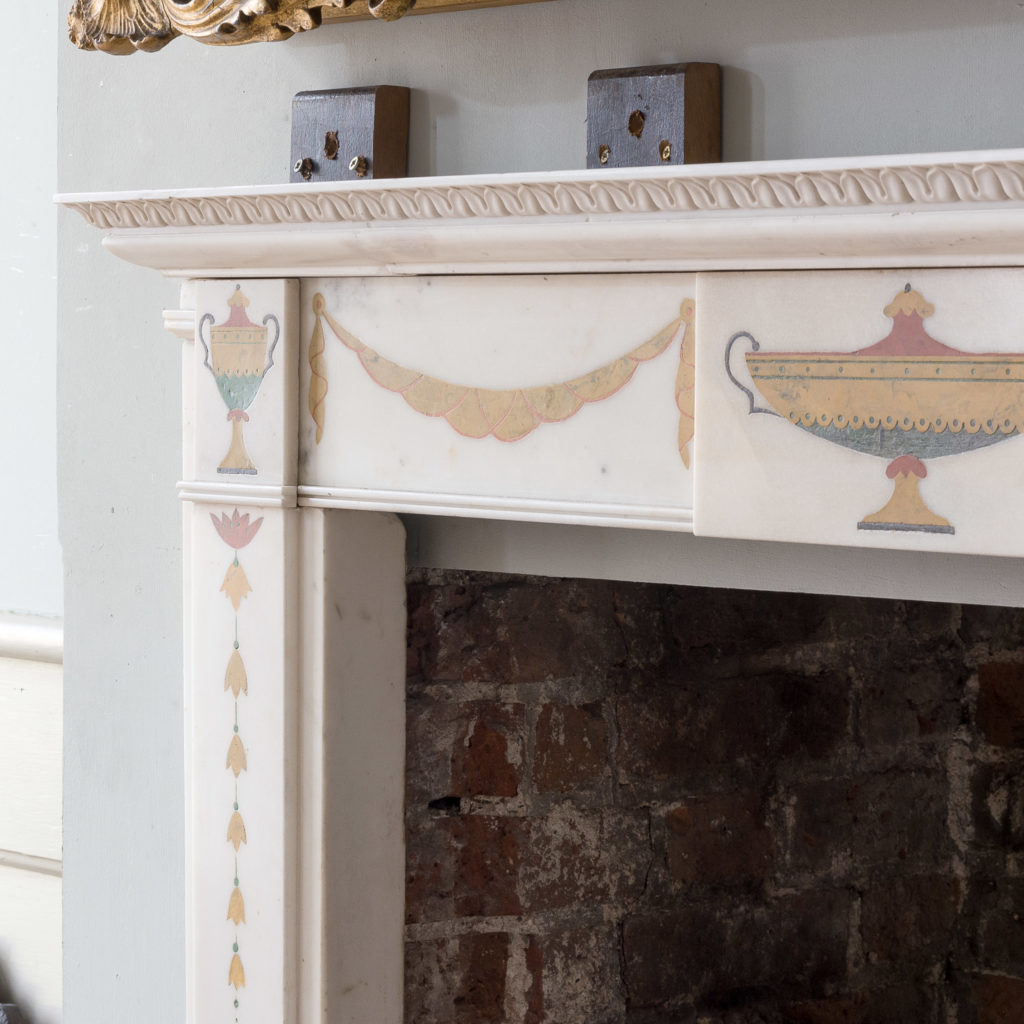 Elegant early twentieth century Statuary marble neo-classical fire surround,