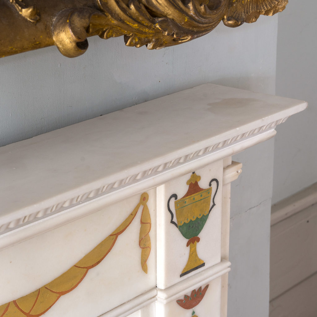 Elegant early twentieth century Statuary marble neo-classical fire surround,