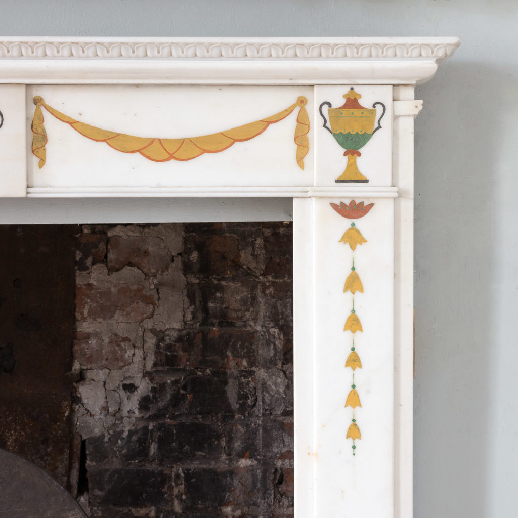 Elegant early twentieth century Statuary marble neo-classical fire surround,