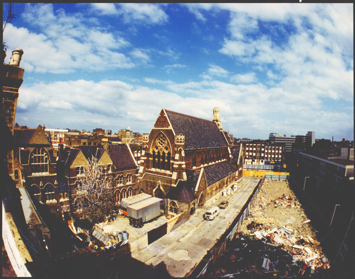 St. Michael's viewed looking along Mark Street from Victoria Chambers c.1978