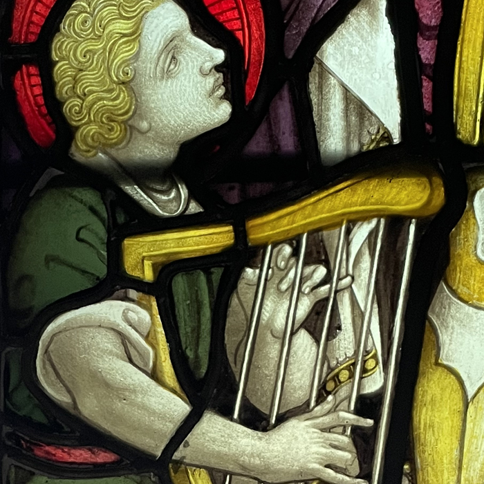 David stained glass panel
