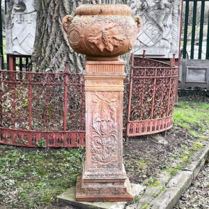 urn on pedestal