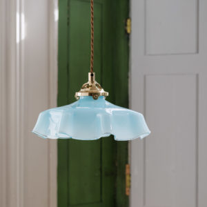 Mid-twentieth century glass pendant light