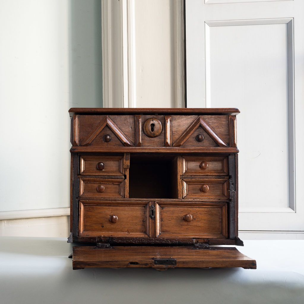 Seventeenth century style walnut writing box,