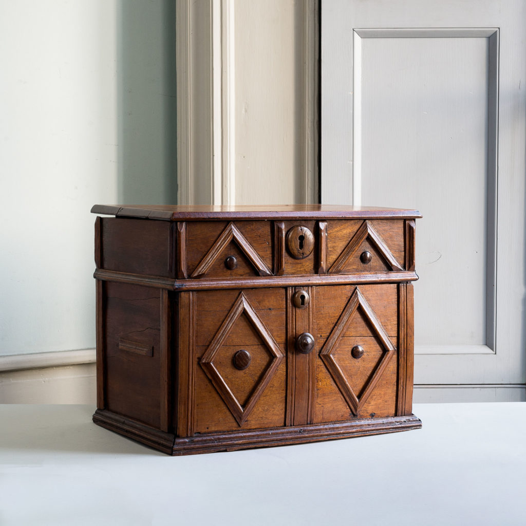 Seventeenth century style walnut writing box,