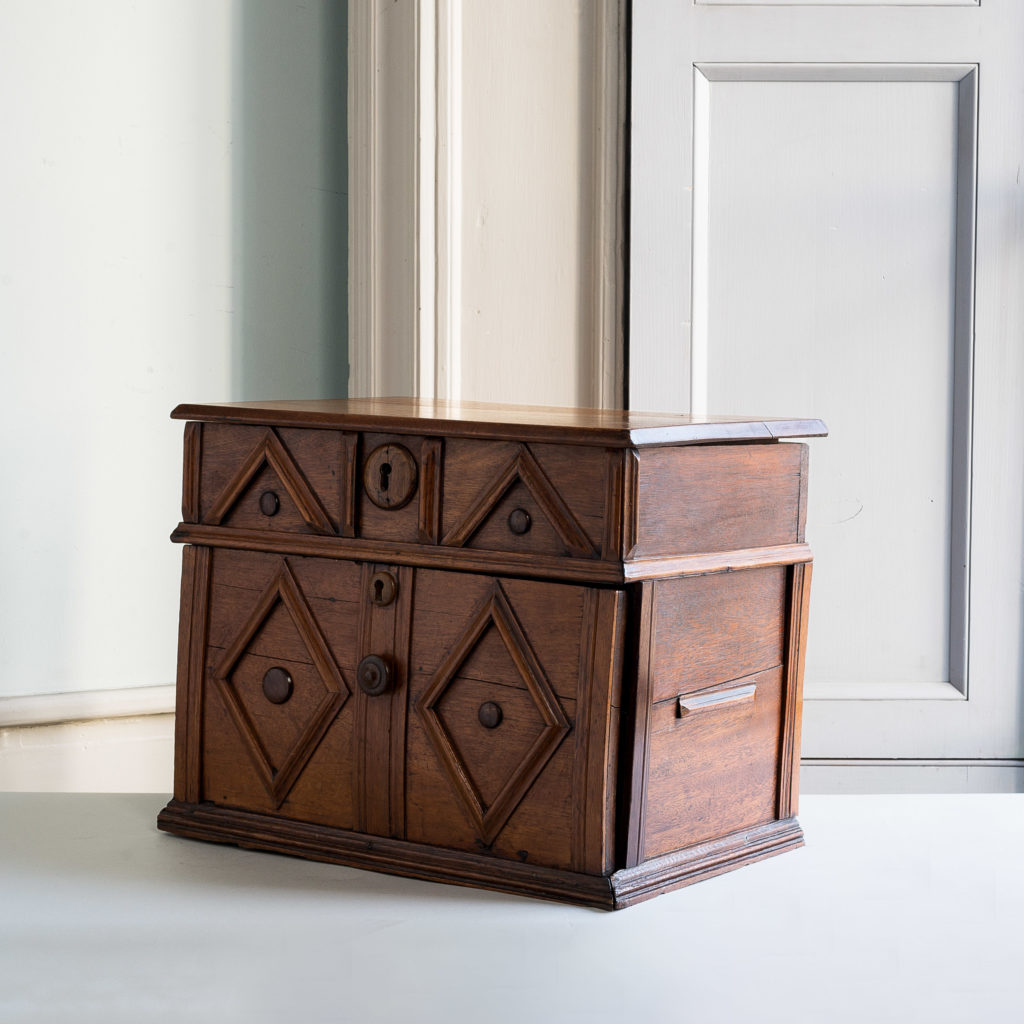 Seventeenth century style walnut writing box,