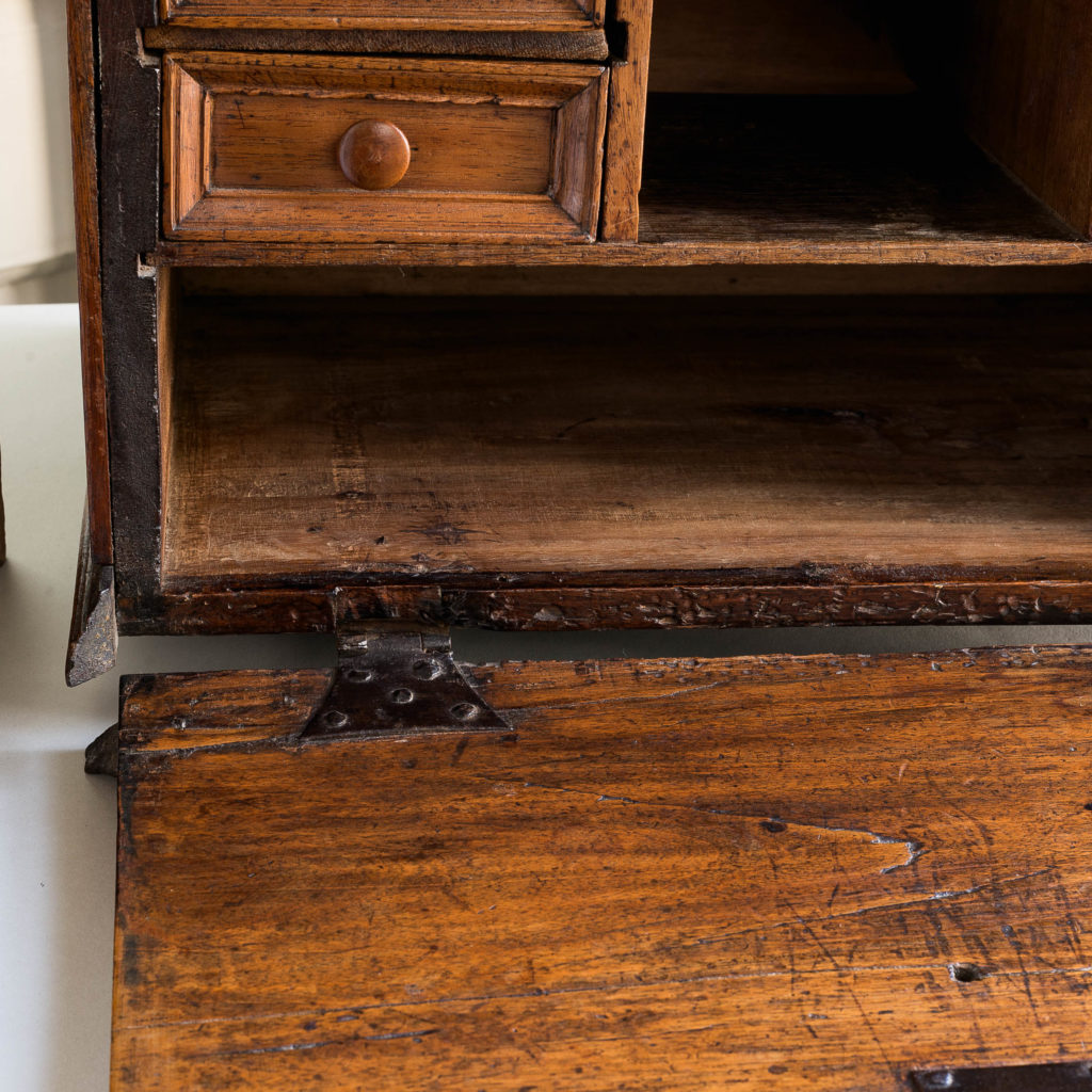 Seventeenth century style walnut writing box,