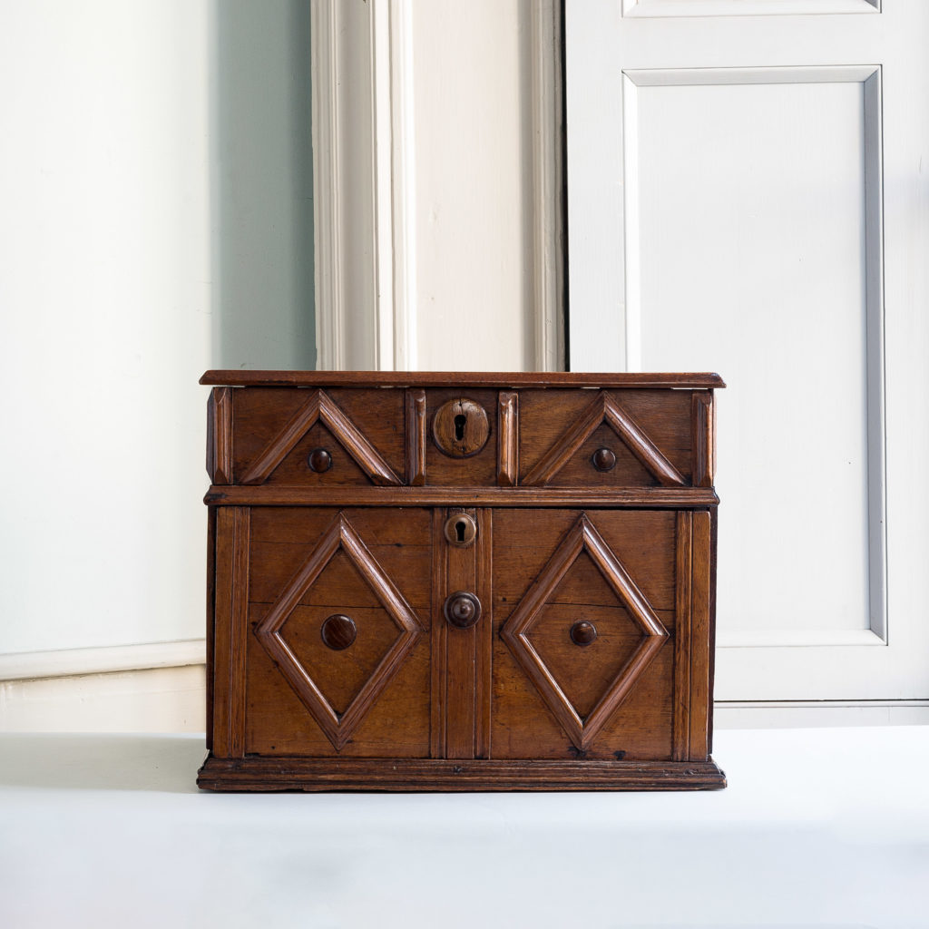 Seventeenth century style walnut writing box,