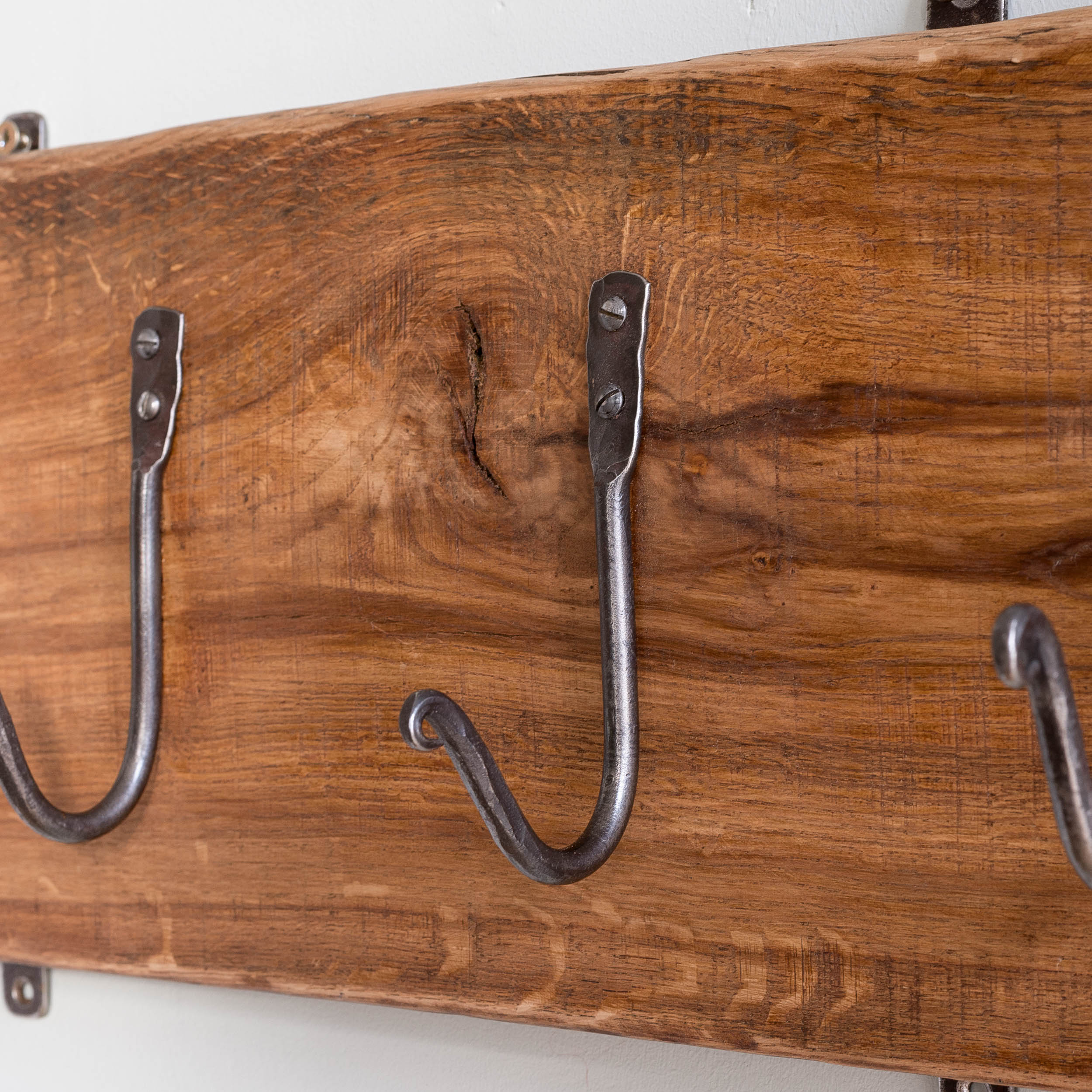Set of oak and wrought iron larder hooks - LASSCO - England's prime ...