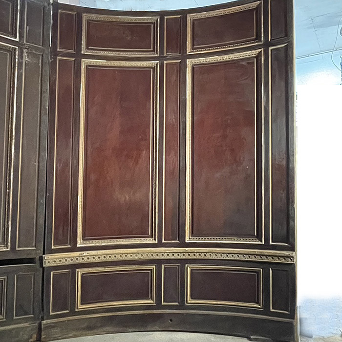 One of the five curved sections of panelling at LASSCO