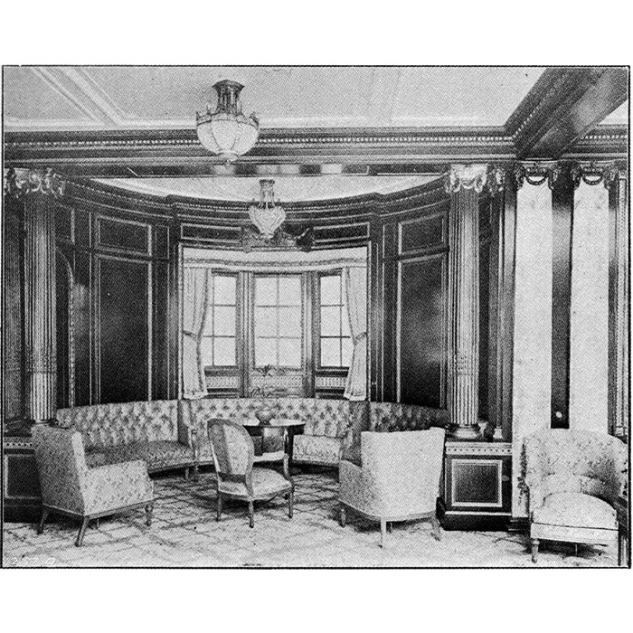 One of the four bays that flanked the 1st Class Lounge and Music Room