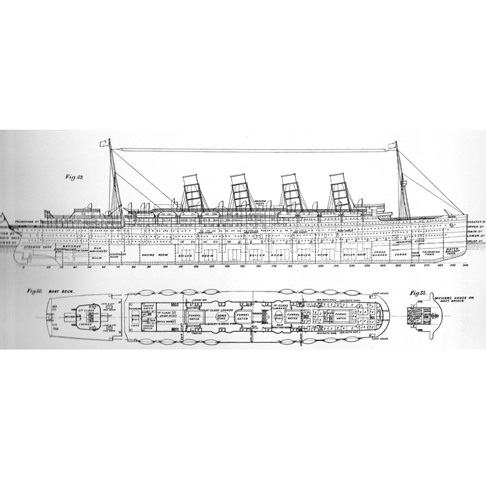 Mauretania Panelling - look closely at the plan amidships the bays in the lounge can be seen