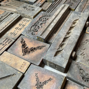 A small collection of Victorian carved wooden framemaker's moulds