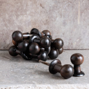 Early twentieth century ebony door knobs,
