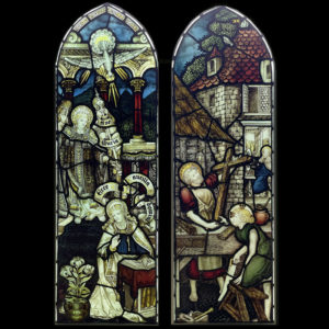 A pair of Victorian stained glass windows by Charles Eamer Kempe