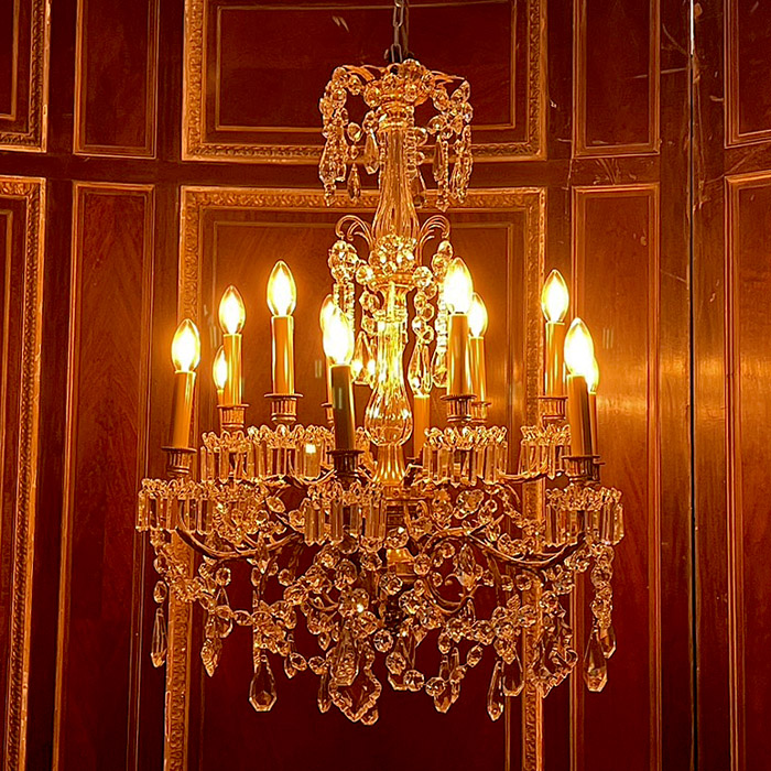 Gilt-brass chandelier