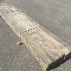 Reclaimed pine floorboards