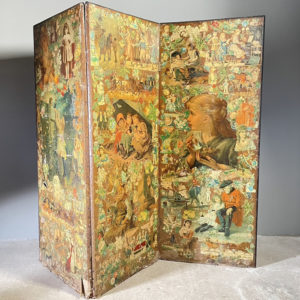 Victorian decoupage screen