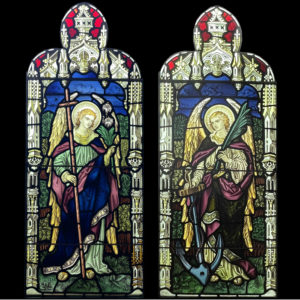 Angels stained glass window