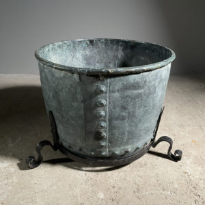 copper log bin