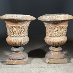 glazed terracotta urns