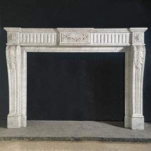 Louis XVI style marble chimneypiece