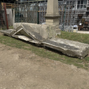Stone pediment