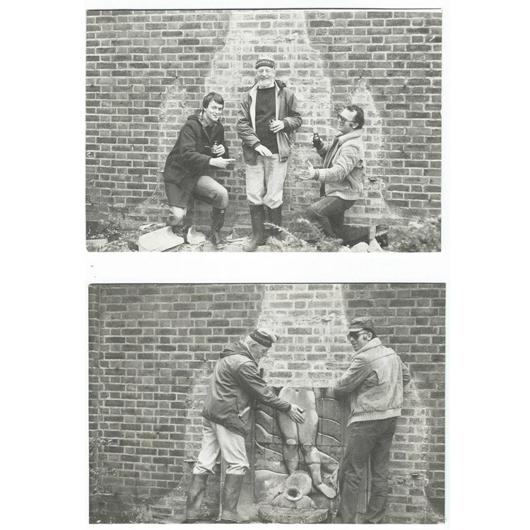 Stone Fountain being removed