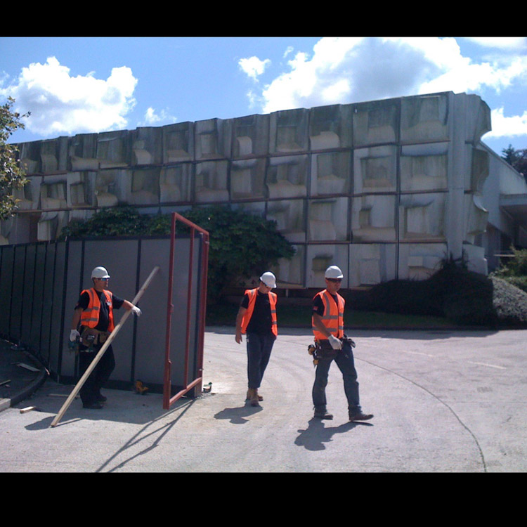 Falmouth frieze just prior to being taken down